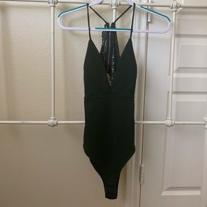 Dark green body suit